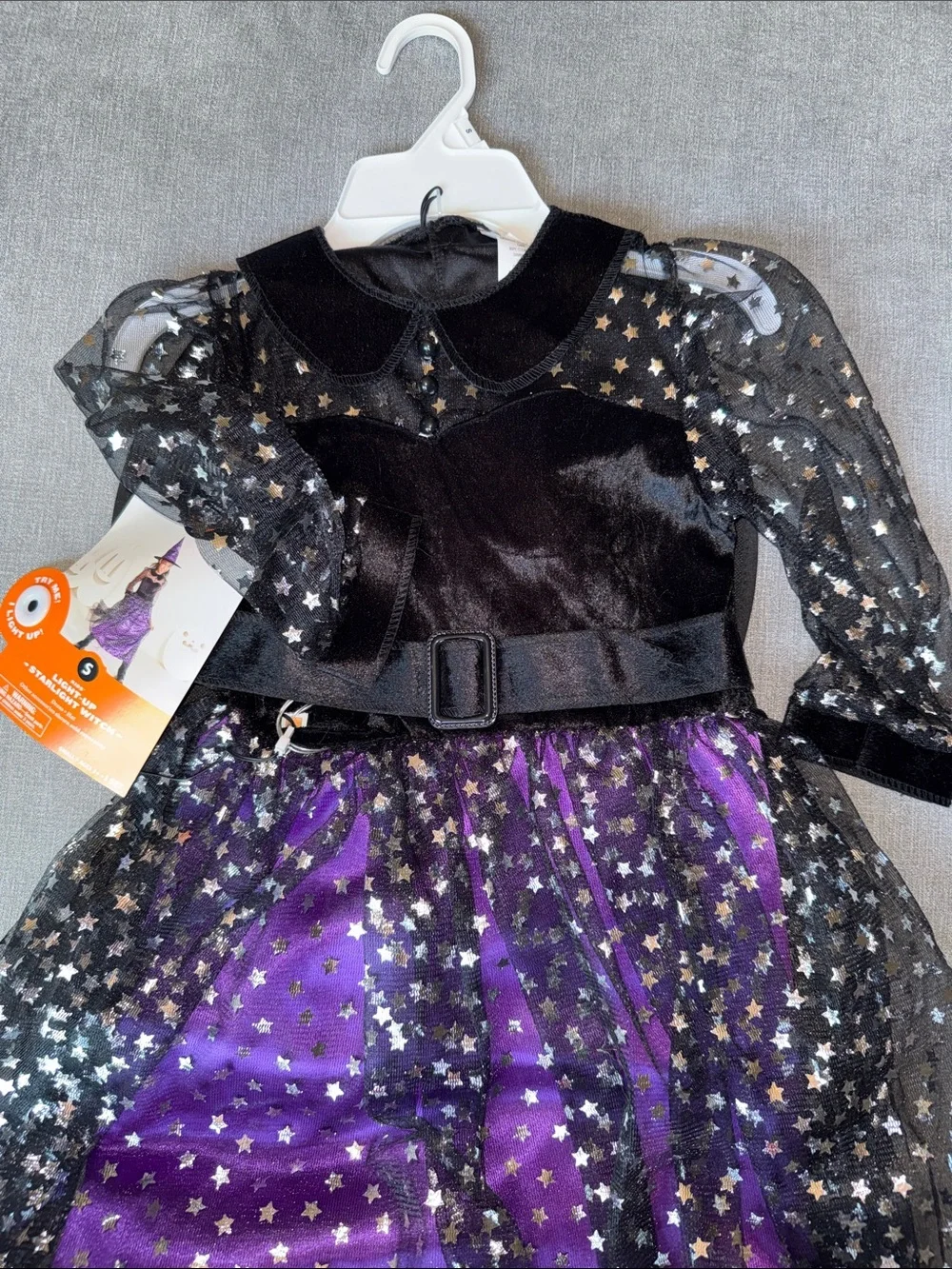 Hyde and EEK! Light Up Starlight Witch Purple Halloween Costume Dress Size Small